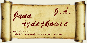 Jana Azdejković vizit kartica